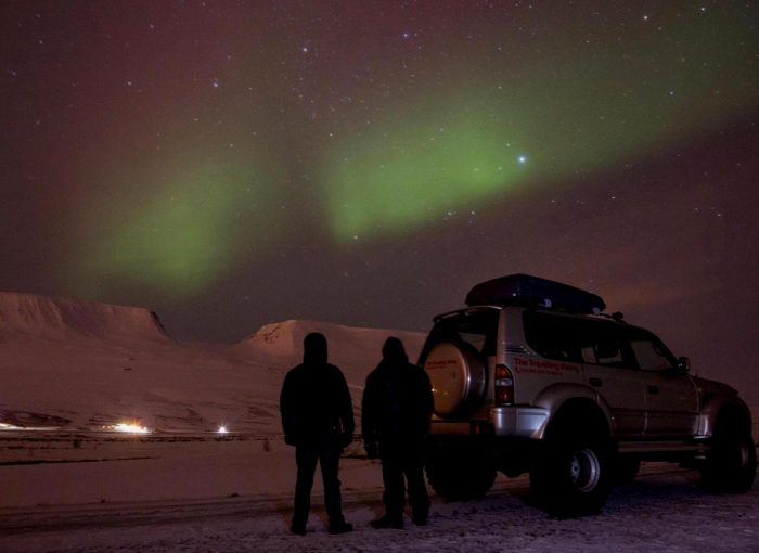 Super jeep in a northern light tour from Akureyri